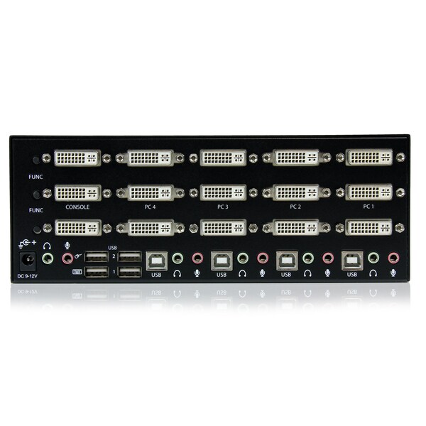 Startech.Com 4 Port Triple Monitor DVI USB KVM Switch with Audio - SV431TDVIUA
