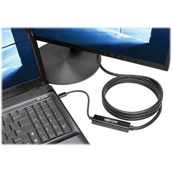 Tripp Lite Adapter Cable, USB-C to DVI, Gen 1, USB 3.1, M/M, 6'L, Black - TRPU444006D