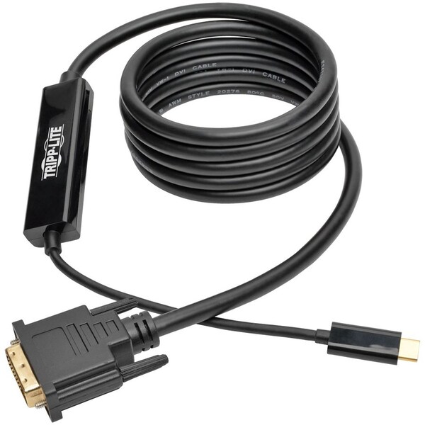 Tripp Lite Adapter Cable, USB-C to DVI, Gen 1, USB 3.1, M/M, 6'L, Black - TRPU444006D