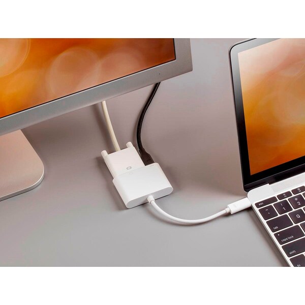 Monoprice Usb, C To Dvi, Usb, C, F, Dual Port Adptr - 15243