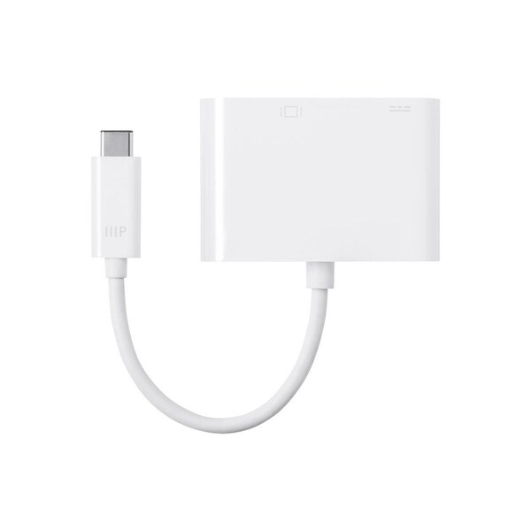 Monoprice Usb, C To Dvi, Usb, C, F, Dual Port Adptr - 15243