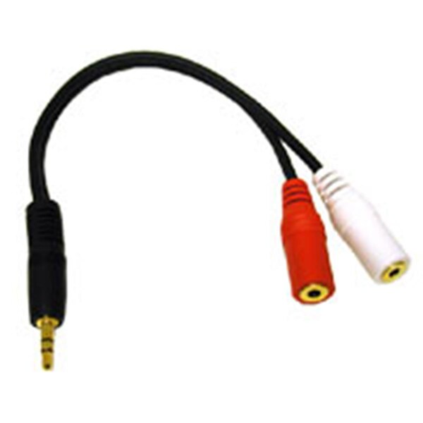 Fasttrack 6In 3.5Mm Stereo Male To 3.5Mm Stereo Female Y-Cable - FA56893