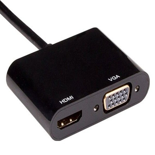 Sanoxy Displayport 1.2 Male to 4K HDMI+VGA Passive Adapter Cable W/ Latches 4K Resolution Ready - SNX-CBL-LDR-DP208-1200