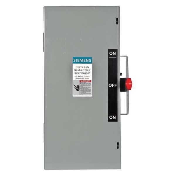 Interruptor de Seguridad Siemens Sin Fusible, Heavy Duty, 600V AC, 3PST, 60 A, NEMA 1 - DTNF362