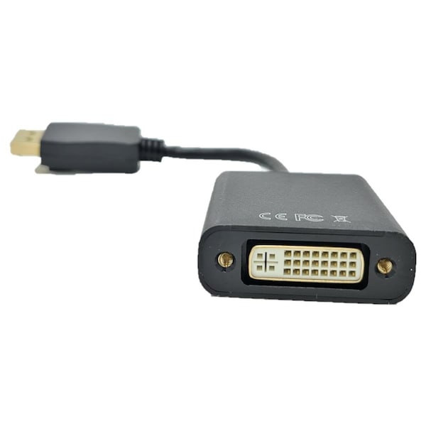 Hi-Tec 9 in. DisplayPort to DVI Adapter, Black - HI3596340