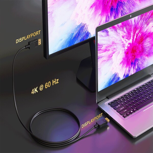 Sanoxy 50ft Gold Plated Premium DisplayPort to DisplayPort Male to Male Cable W/ Latches 24AWG - SNX-CBL-LDR-DP101-1150