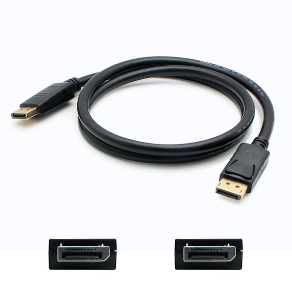 Add-On Addon 5 Pack Of 1Ft Displayport Male To Male Black Cable - DISPLAYPORT1F-5PK
