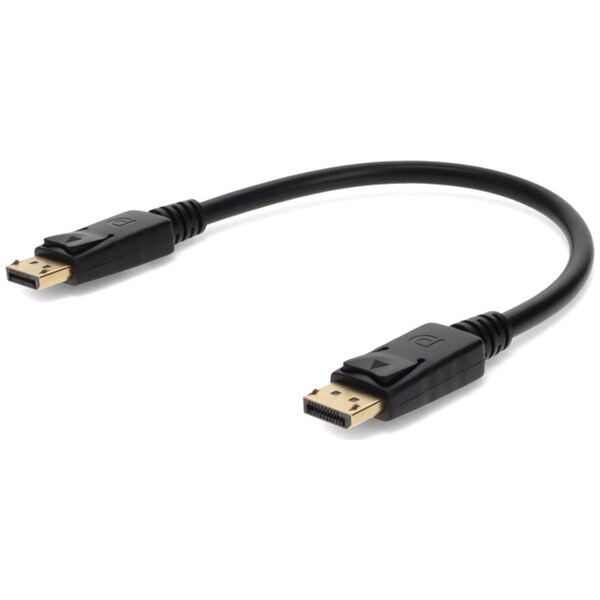 Add-On Addon 30.48Cm (1.00Ft) Displayport Male To Male Black Cable - DISPLAYPORT1F