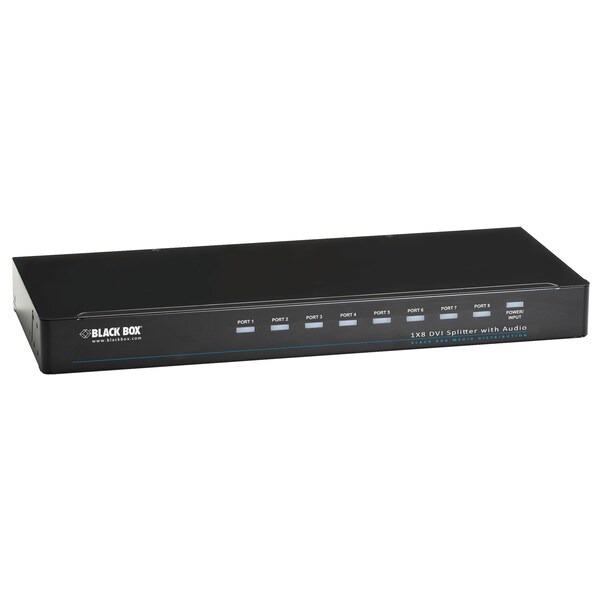 Black Box 1 X 8 Dvi-D Splitter w/audio And Hdcp - AVSP-DVI1X8