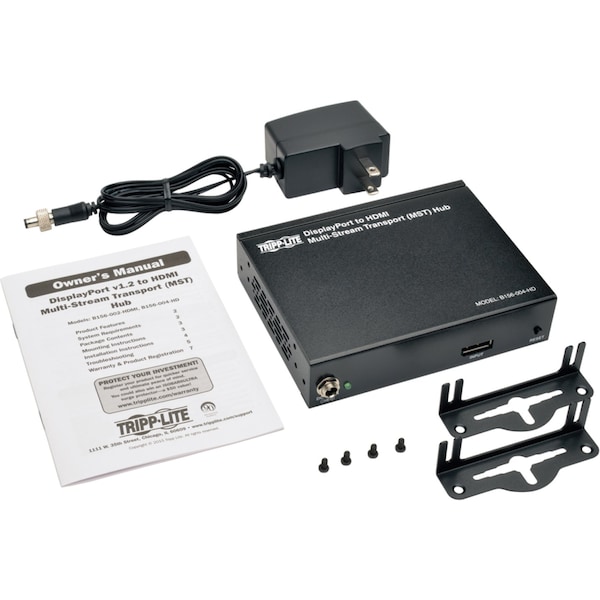 Tripp Lite DisplayPort 1.2 Hub, MST, 4-Port, 3840x2160 - B156-004-HD