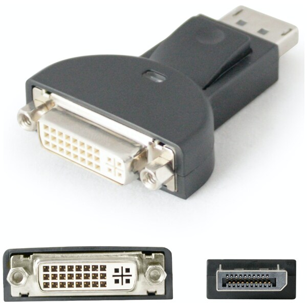 Add-On Addon Displayport Male To Dvi-I (29 Pin) Female Black Adapter - DISPLAYPORT2DVIADPT