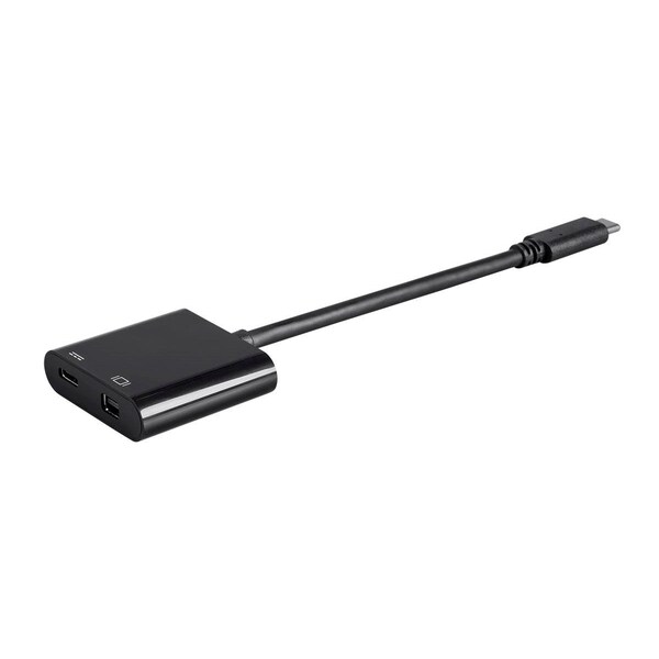 Monoprice Select Series USB-C to Mini DisplayPort & USB-C (F) Dual Port Adapter - 24274