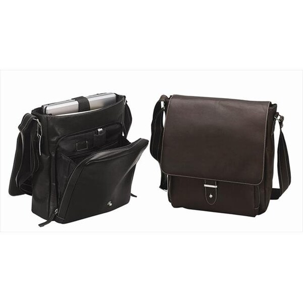 Preferred Nation Preferred Nation 6113.Blk Columbia Vertical Laptop Messenger - Black - 6113.BLK