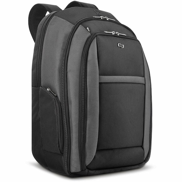 Solo New York Pro Collection Laptop Backpack, Fits 16'' Laptops, 12.8'' x 17.5'' x 5'', Black - CLA703-4