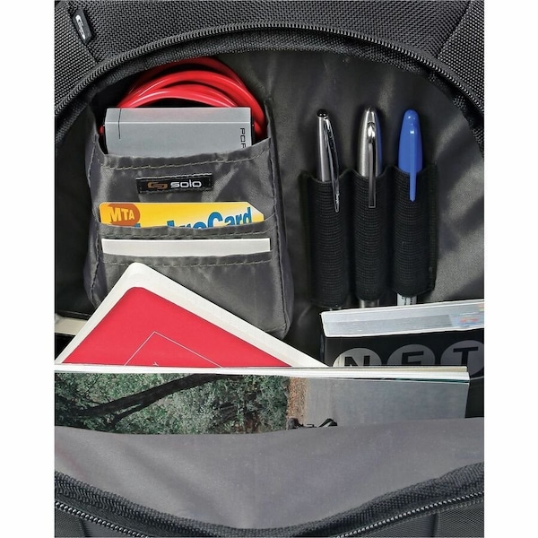Solo New York Pro Collection Laptop Backpack, Fits 16'' Laptops, 12.8'' x 17.5'' x 5'', Black - CLA703-4