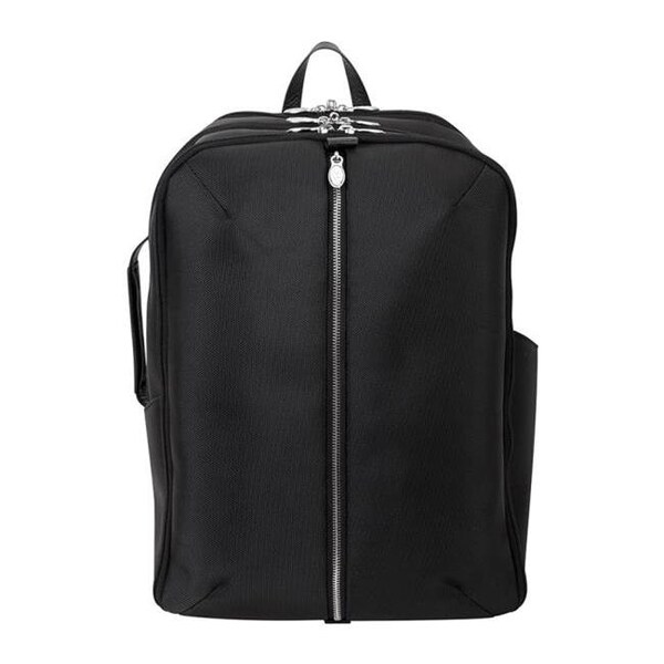 Mckleinusa McKlein USA 78895 17 in. U Series Englewood Nylon Triple Compartment Carry-All Laptop & Tablet Weekend Backpack; Black - 78895