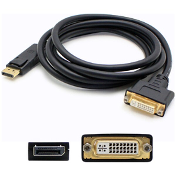Add-On Addon 2Ft Displayport Male To Dvi-D Female Black Adapter Cable - DISPLAYPORT2DVID2F
