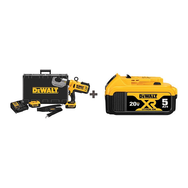 Dewalt Cordless Crimping Tool Kit, Pistol Handle, Series: 20V MAX(TM) - DCE300M2/DCB205