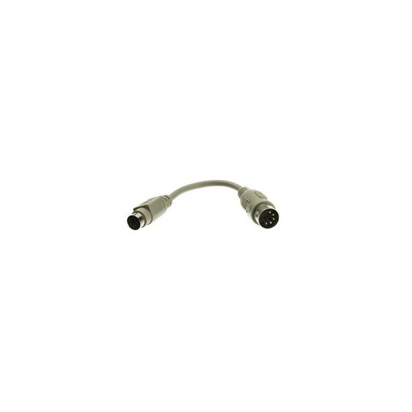 Swe-Tech 3C PS/2 to AT Keyboard Adapter, MiniDin6 PS/2 Female to Din5 AT Male, 6 inch - FWT10I5-012HF