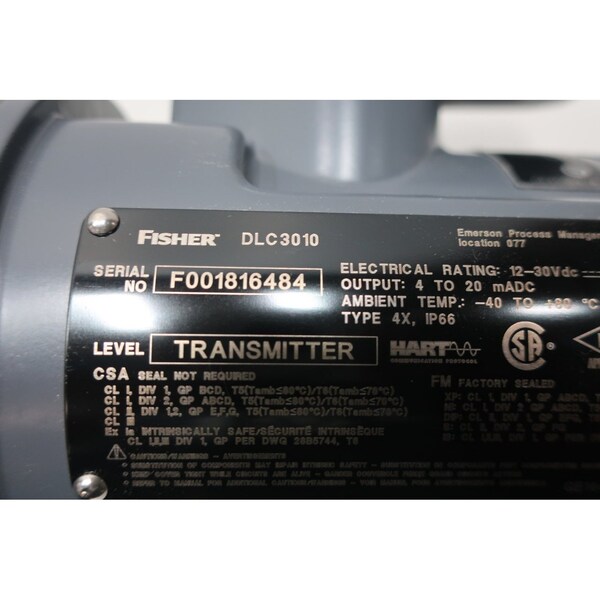 Controlador de nivel digital Fisher FIELDVUE 12-30V-DC OTROS SENSORES Y TRANSMISORES DE NIVEL - DLC3010