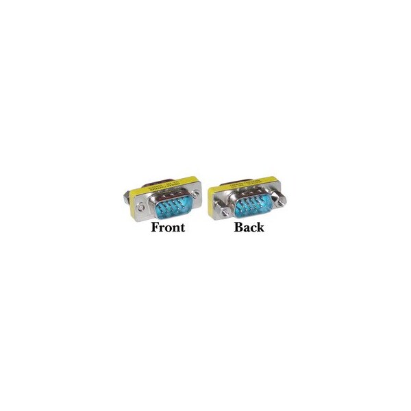 Swe-Tech 3C SVGA Mini Gender Changer / Coupler for PC, HD15 Male to HD15 Male - FWT31H1-05100