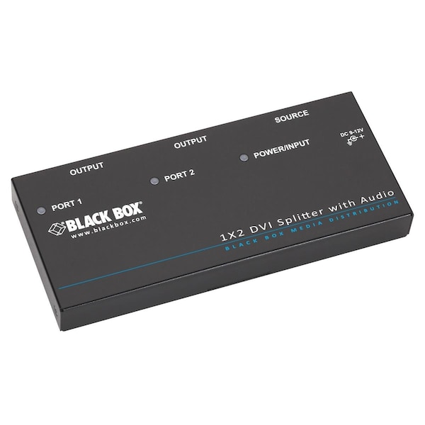 Upgrade 1 x 2 DVI-D Splitter with Audio & HDCP - Black - UP3558333