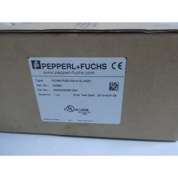 CABEZA DE LECTURA ÓPTICA DE Pepperl Fuchs 15-30V-DC OTRO SENSOR - PCV80-F200-R4-V15-LS221