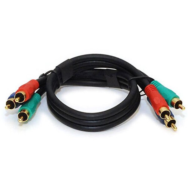 Cmple Component Video Cable 3-RCA Gold HDTV RGB YPbPr- 3 FT - 317-N