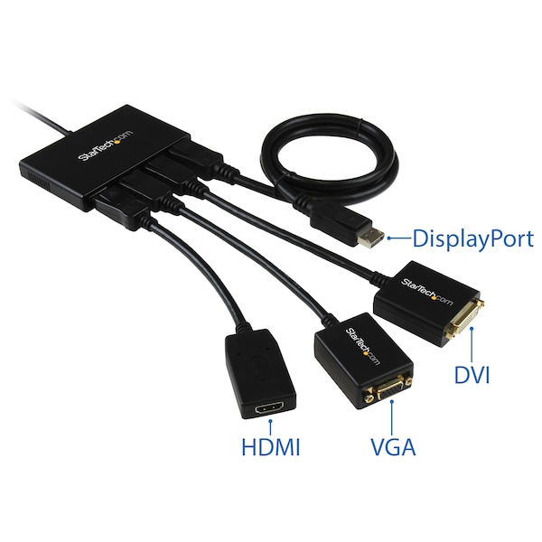 Startech.Com DP to DP Multi Monitor Hub - 4-Port MST Daisy Chain Splitter - MSTDP124DP