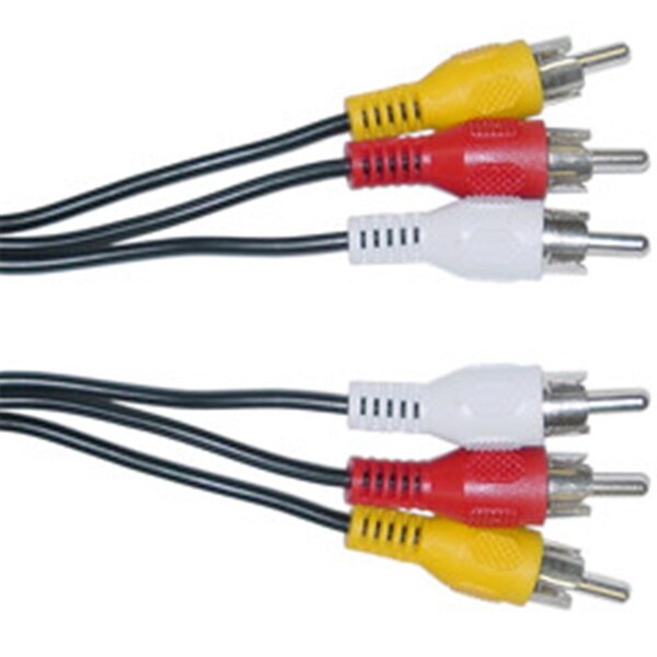Cable Wholesale RCA Audio Video Cable 3 RCA Male 6 foot - 10R1-03106