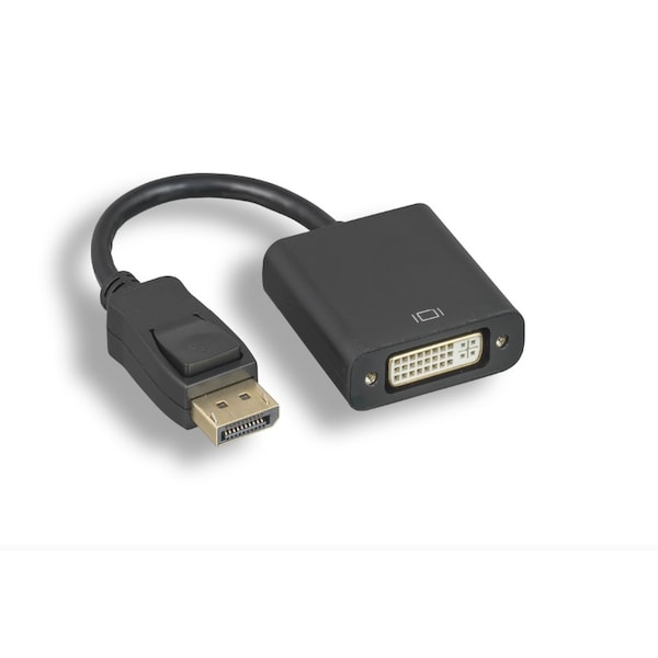 Axiom Axiom Displayport Male To Dvi-I Dual Link Female Adapter (Black) - - DPMDVIFK-AX