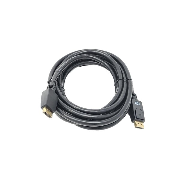 Hi-Tec 15 ft. VESA Certified Displayport 1.4 Cable with Latch, Black - HI3596337