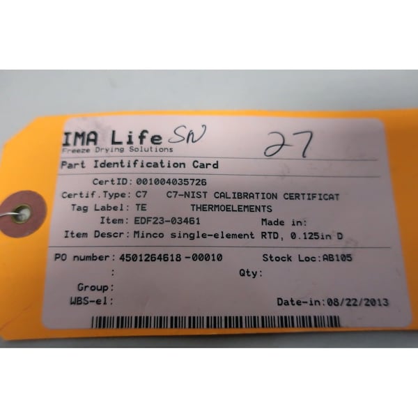Ima Life Minco Elemento Único 1/4In 1/8In Rtd - EDF23-03461