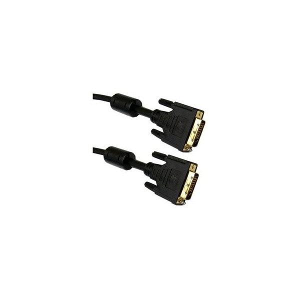 Swe-Tech 3C DVI-D Dual Link Cable with Ferrite, Black, DVI-D Male, 5 meter 16.5 foot - FWT10V2-05305BK-F