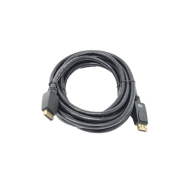 Micro Connectors 15 ft. VESA Certified Displayport 1.4 Cable with Latch, Black - M05-14DPV-15
