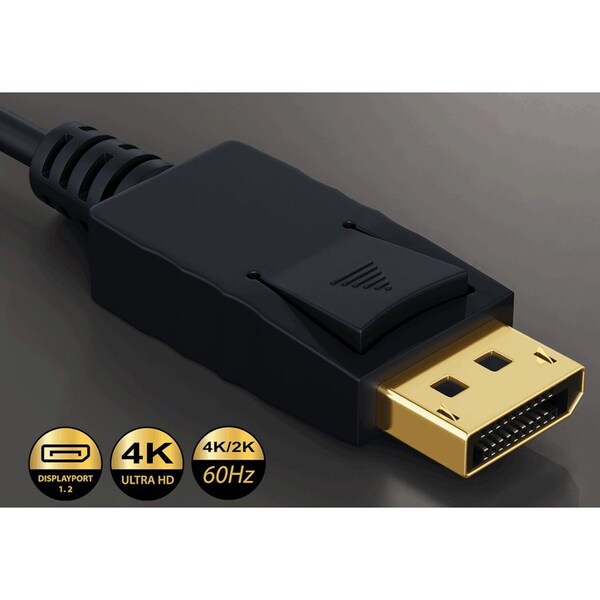Sanoxy 25ft Gold Plated Premium DisplayPort to DisplayPort Male to Male Cable W/ Latches 28AWG - SNX-CBL-LDR-DP101-1125