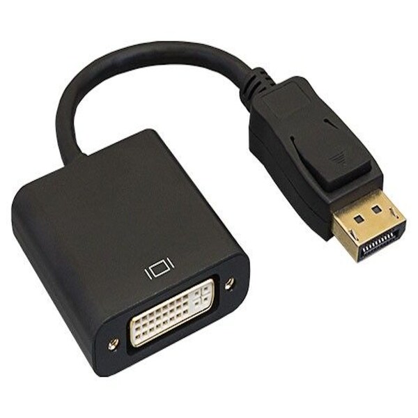 Sanoxy 6.3'' Displayport Male to DVI-D Female Adapter Cable with Latches - SNX-CBL-LDR-DP202-1200
