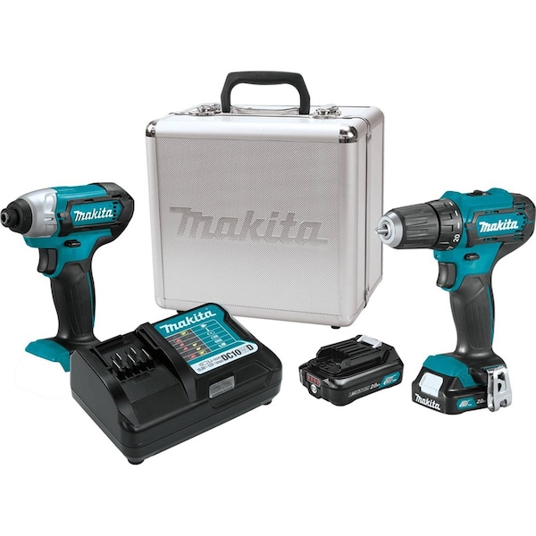 Makita 12V max CXT LithiumIon Cordless 2Pc Combo Kit 20Ah - MAKCT232RX