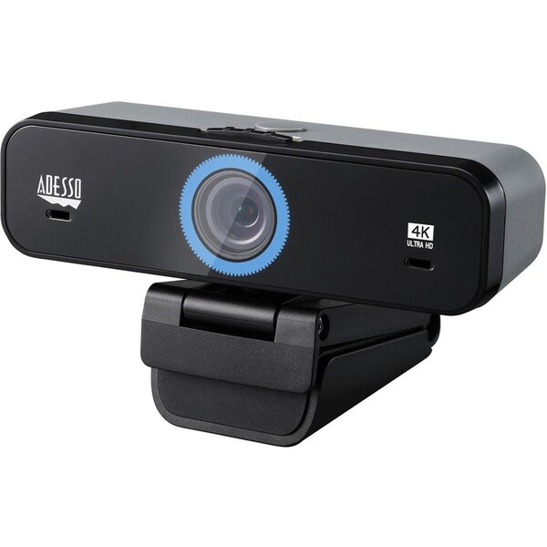 Adesso 4K ULTRA HD FIXED FOCUS USB WEBCAM WITH ADJUSTABLE FIELD OF VIEW ANGLE, BUILT-IN - CYBERTRACKK4