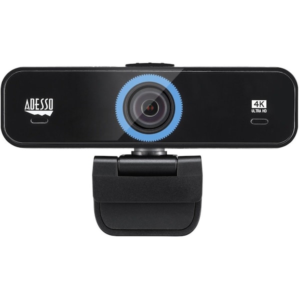 Adesso 4K ULTRA HD FIXED FOCUS USB WEBCAM WITH ADJUSTABLE FIELD OF VIEW ANGLE, BUILT-IN - CYBERTRACKK4