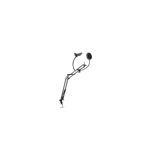 Swe-Tech 3C Deskmount Microphone Stand with Rotating Phone holder and Pop Filter - FWT8190-00026