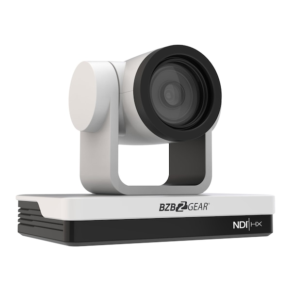 Bzbgear Universal 1080P FHD PTZ 20X NDI/HDMI/SDI/USB 3.0 RS232/485 Live Streaming Camera White - BG-UPTZ-ND20X-W