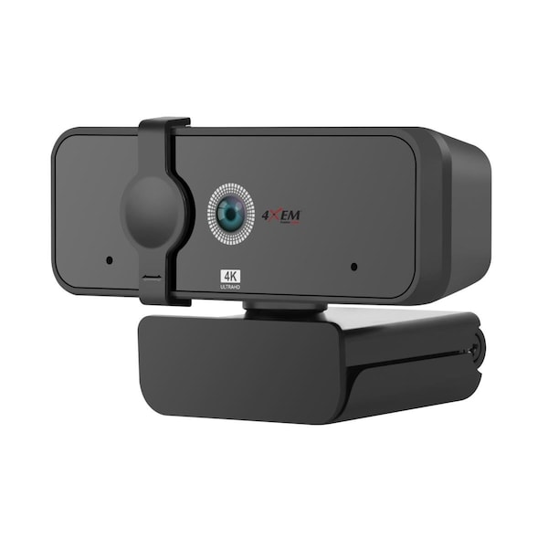 4Xem 4K 8MP Mega Pixel Webcam, Black - 4XWEBCAM4K