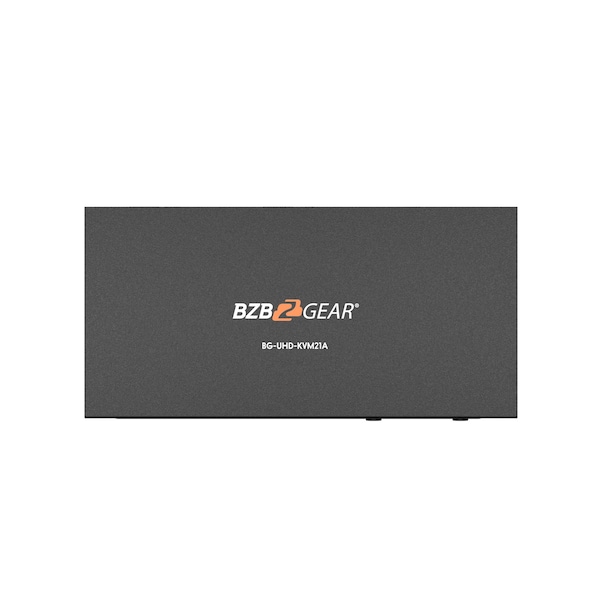 Bzbgear 2x1 4K UHD KVM Switcher with USB2.0 Ports for Peripherals and Audio Support - BG-UHD-KVM21A
