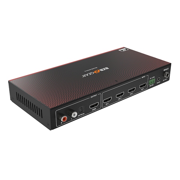 Bzbgear 4x1 4K UHD HDMI Seamless Switcher Quad MultiViewer with Audio De-embedder - BG-UHD-MVS41A