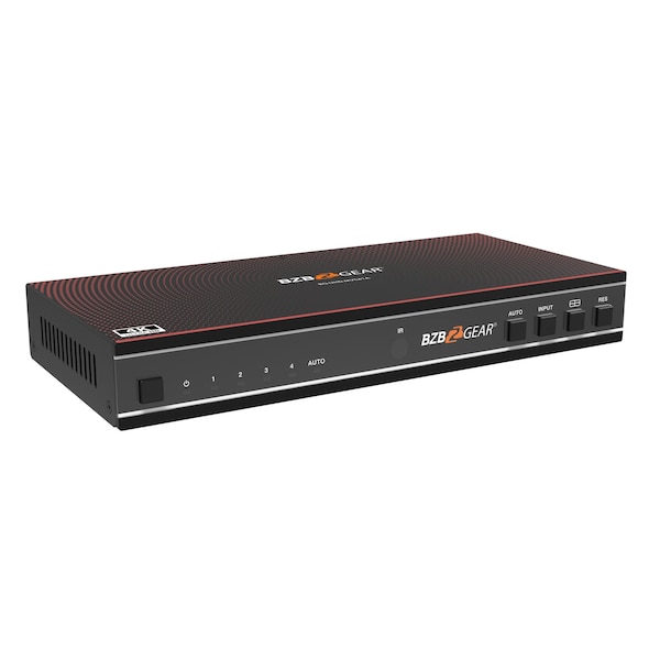Bzbgear 4x1 4K UHD HDMI Seamless Switcher Quad MultiViewer with Audio De-embedder - BG-UHD-MVS41A