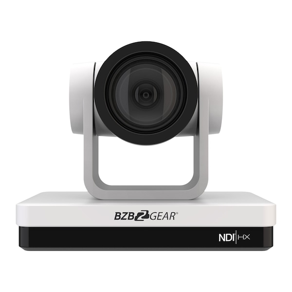 Bzbgear Universal 1080P FHD PTZ 12X NDI/HDMI/SDI/USB 3.0 RS232/485 Live Streaming Camera White - BG-UPTZ-ND12X-W