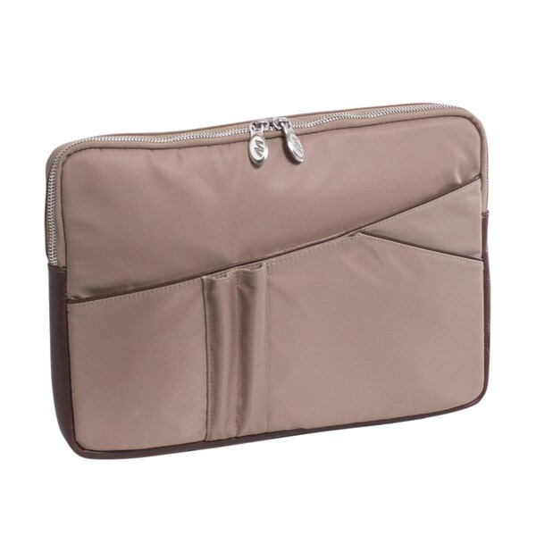 Mckleinusa 15 in. Auburn Nylon Laptop Sleeve, Khaki - 18324