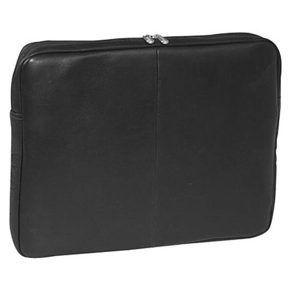 Piel Leather Piel Leather 2894-BLK 17In Zip Laptop Sleeve - Black - 2894-BLK