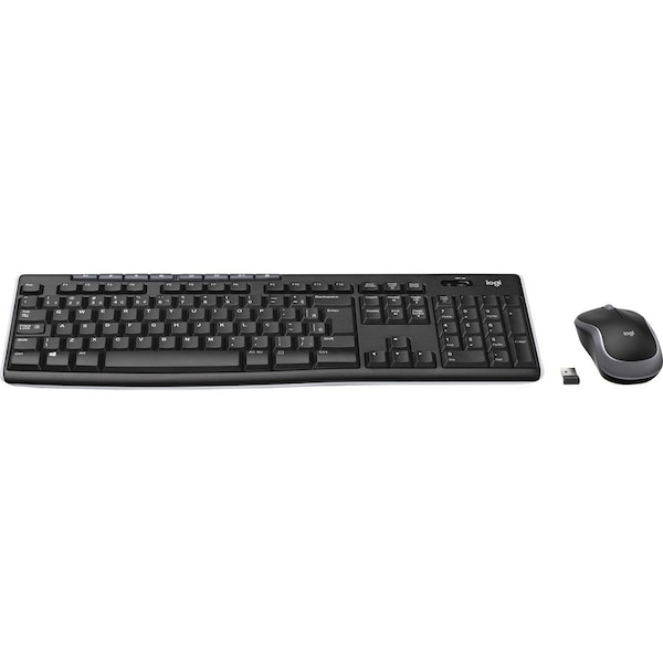 Logitech Keyboard and Mouse, 6-1/5"Wx20-1/10"Lx1-4/5"H, Black - LOG920004536